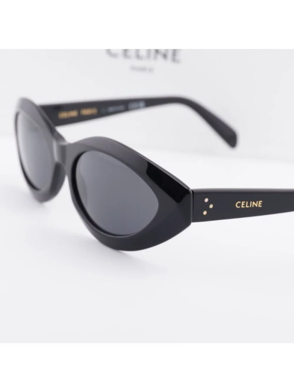Celine CL40311I 01A  Cat Eye Sunglasses - Black / Grey
